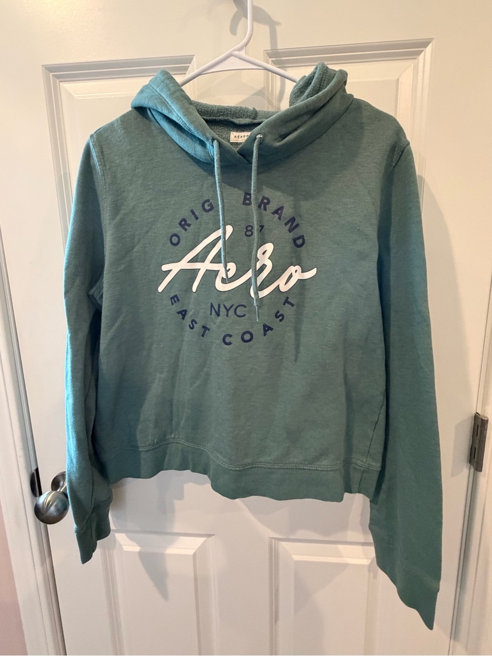Aéropostale Teal Hoodie Size Large